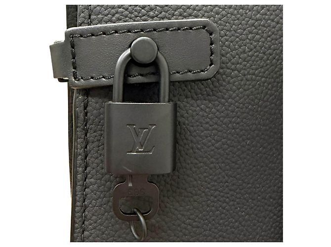 Borsa Tote Louis Vuitton Aerogram Takeoff Nera Nero - vista 9