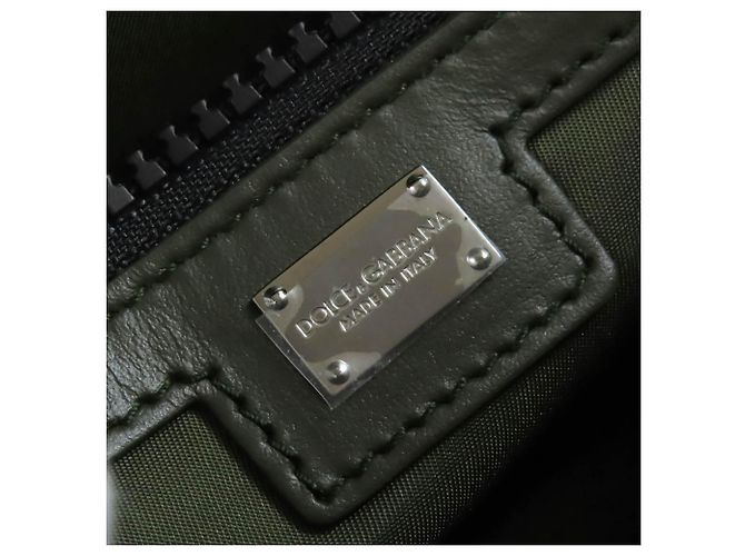Dolce & Gabbana Shopper Grande in Nylon Verde con Logo sul Bordo Verde oliva - vista 5