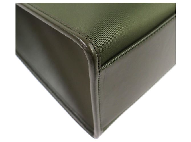 Dolce & Gabbana Shopper Grande in Nylon Verde con Logo sul Bordo Verde oliva - vista 6
