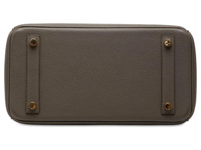 Hermès Gray Togo Birkin Retourne 25 Marrone Grigio antracite - vista 3