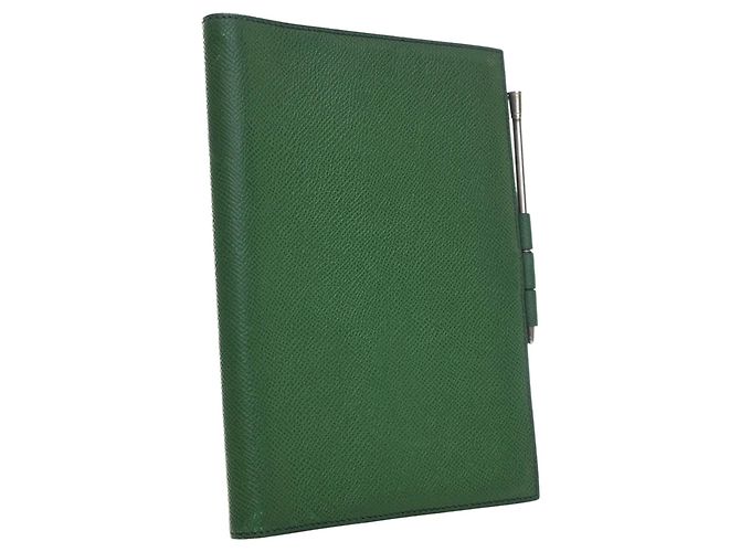 Protège-agenda Hermès Green Epsom Vision Vert - vue 3