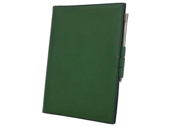 Protège-agenda Hermès Green Epsom Vision Vert - vue 4