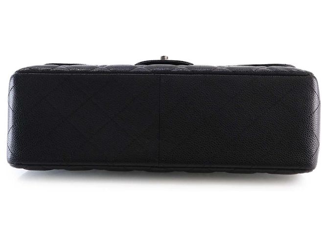 Chanel Black Jumbo Classic Caviar Double Flap Nero - vista 5