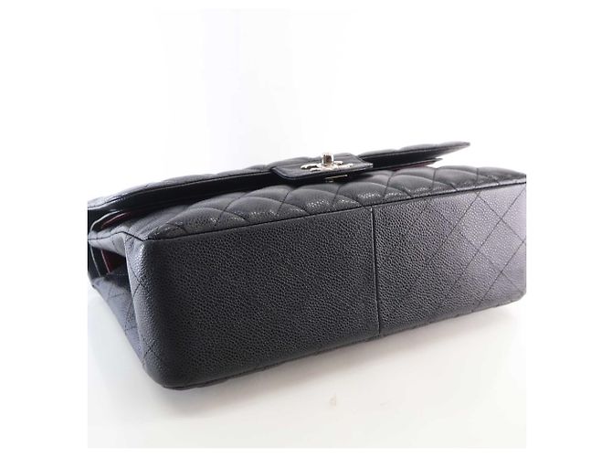 Chanel Black Jumbo Classic Caviar Double Flap Nero - vista 7
