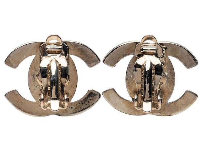Orecchini a clip Chanel Silver CC Brass Turn Lock Argento - vista 2