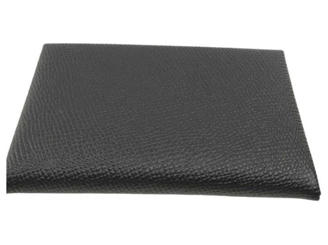Hermès Tarjetero Hermes Calvi en piel Epsom negra Negro - vista 3