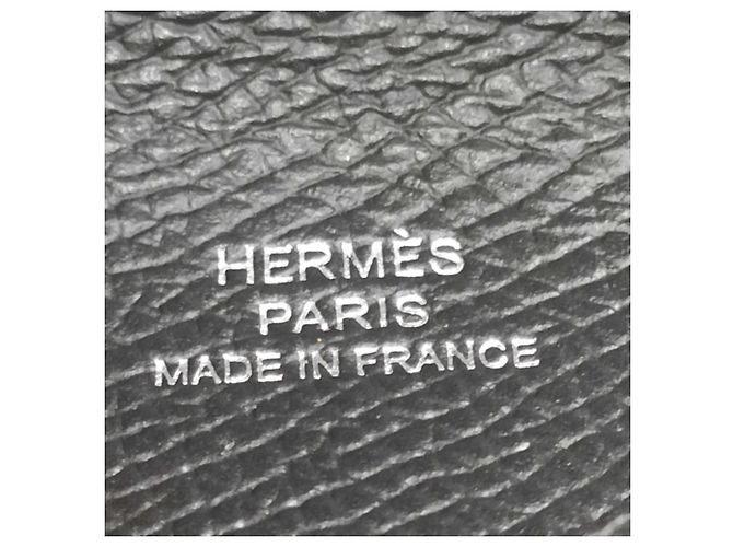 Hermès Tarjetero Hermes Calvi en piel Epsom negra Negro - vista 7