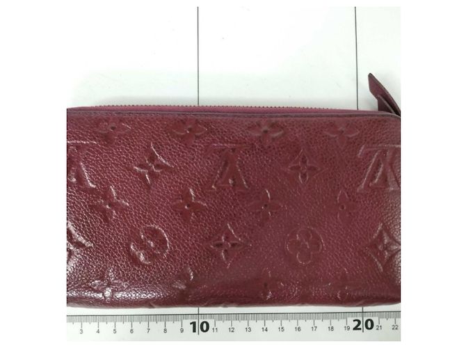 Portafoglio Lungo Louis Vuitton Monogram Empreinte Bordò Porpora - vista 2