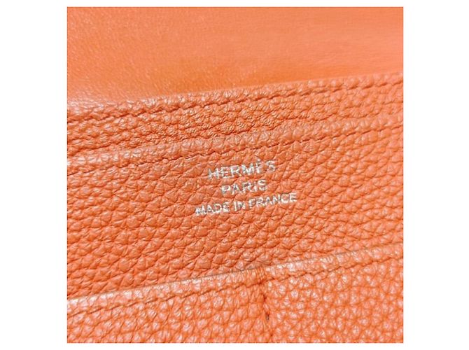 Hermès Cartera larga Hermes Dogon GM Naranja - vista 10