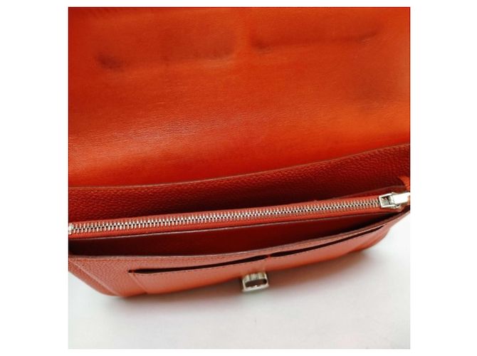 Hermès Cartera larga Hermes Dogon GM Naranja - vista 7