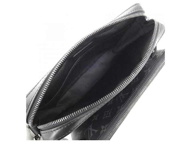 Borsa Messenger Trio Monogram Eclipse Reverse Louis Vuitton Nero - vista 8