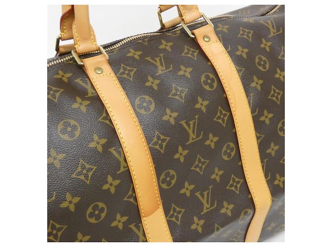 Borsa Boston Louis Vuitton Monogram Keepall 55cm Marrone - vista 3