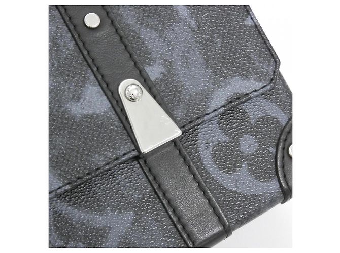 Borsa Messenger Trunk Louis Vuitton Monogram Pastel Noir Nero - vista 6