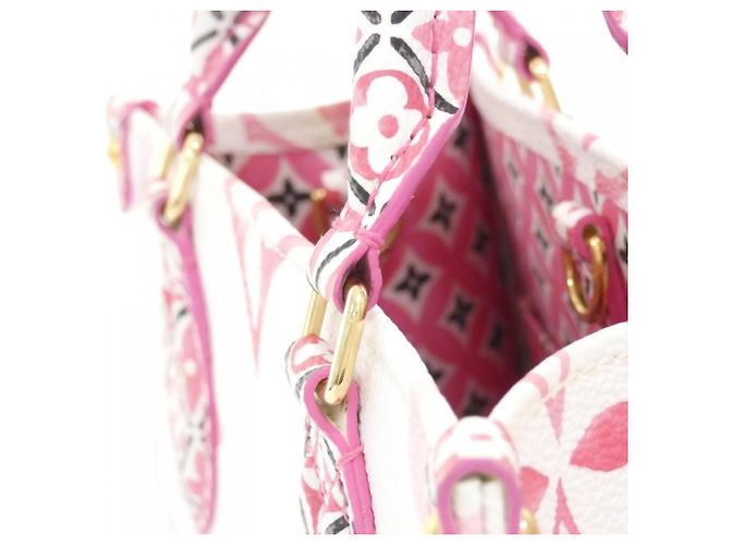 Borsa Louis Vuitton Monogram Flower Tile Rosa - vista 5
