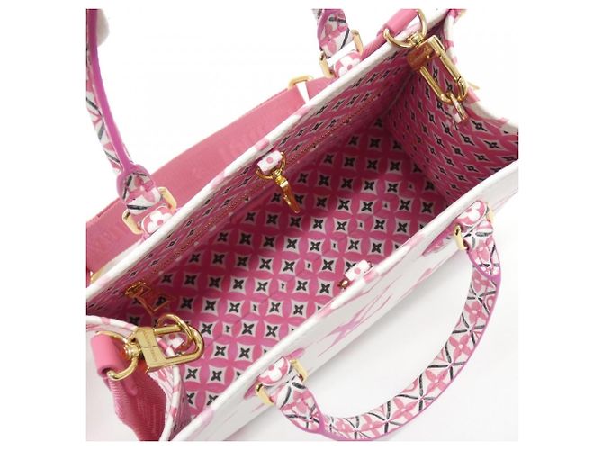 Borsa Louis Vuitton Monogram Flower Tile Rosa - vista 6