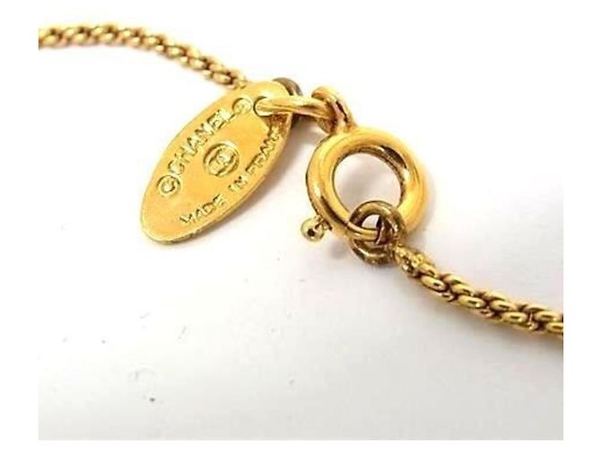 Collana Chanel dorata con perla sintetica D'oro - vista 3