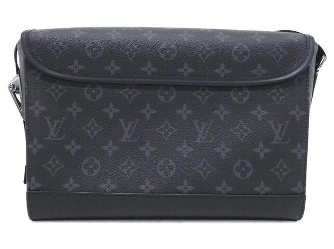 Bolsa de Ombro Louis Vuitton Monogram Eclipse Courier Preto - vista 2