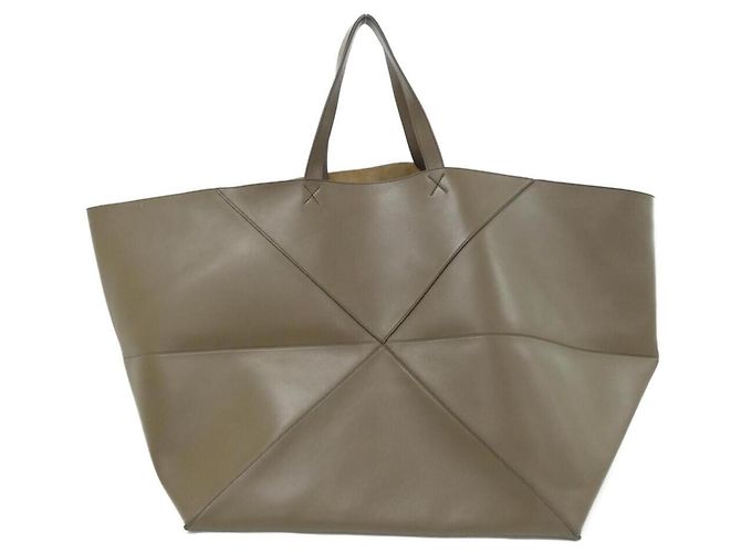 Loewe Puzzle Fold Tote XXL Marrone - vista 2