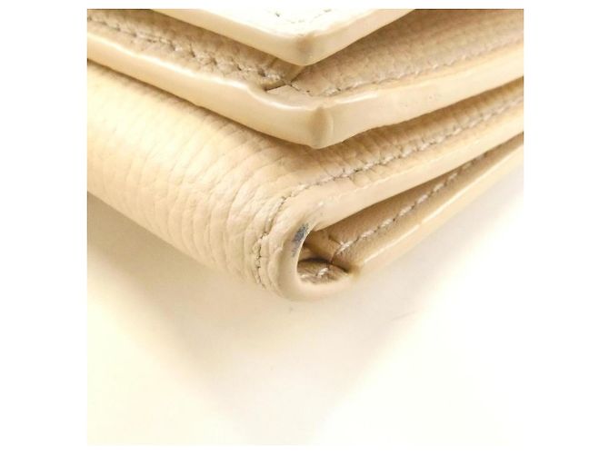 Cartera tri-fold de piel de ternera Loewe Beige - vista 3