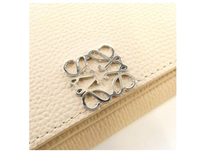 Cartera tri-fold de piel de ternera Loewe Beige - vista 4