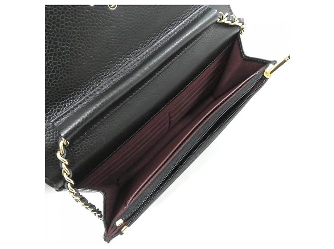 Catena per portafoglio Chanel Timeless Classic Line AP0250 Nero Bordò - vista 6