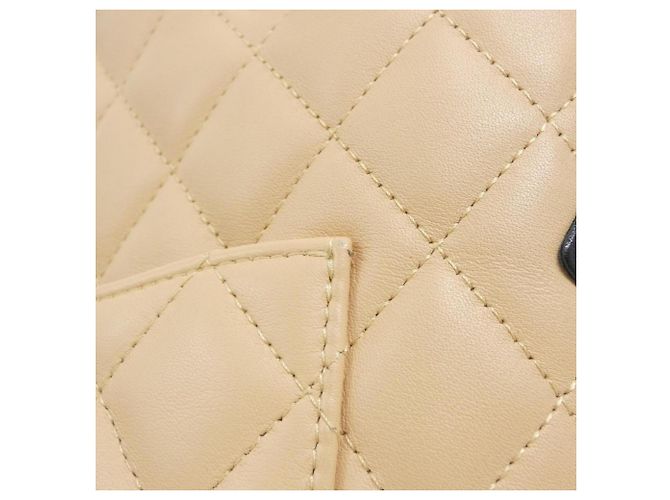 Borsa Chanel Cambon Line 25166 Nero Beige - vista 6