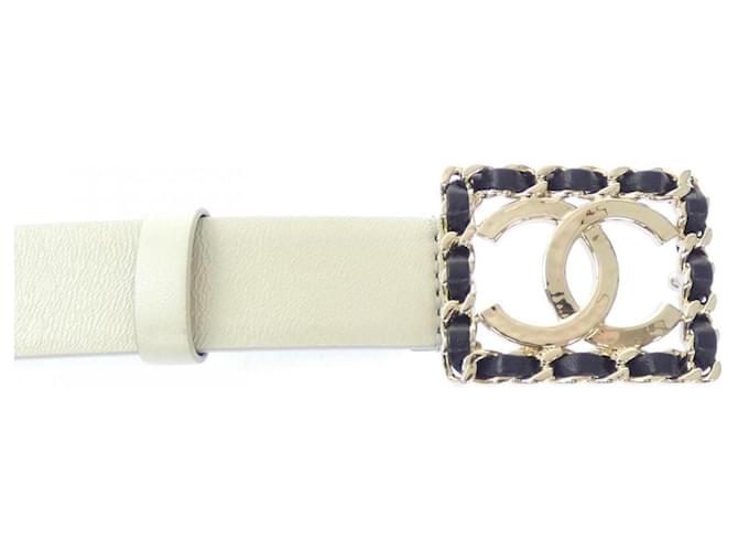 Chanel Standard White Gürtel Weiß - Ansicht 2