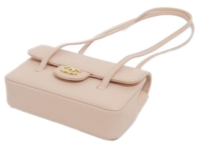 Borsa a tracolla Chanel AP5068 in pelle di vitello martellata rosa - vista 3
