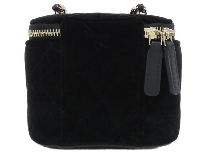 Borsa a tracolla Chanel AP1447 in velluto Nero - vista 2