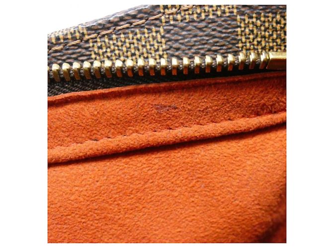 Borsa a tracolla Louis Vuitton Damier Looping GM Marrone - vista 5