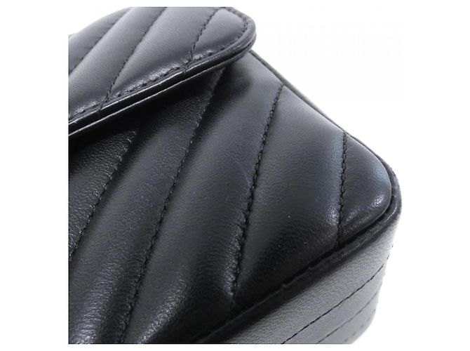 Borsa a tracolla Chanel 69900 in pelle nera Nero - vista 4