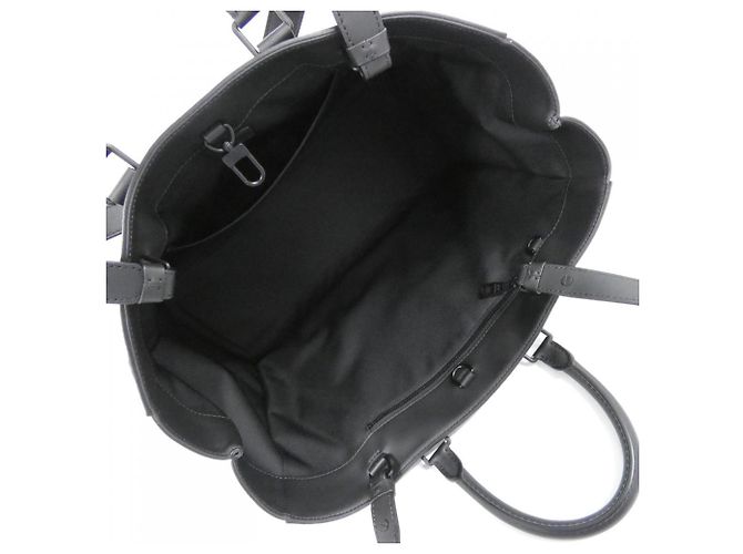 Borsa Louis Vuitton Taurillon Monogram Sac Plat 24H Nero - vista 6