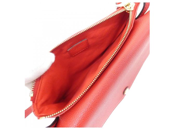 Borsa a tracolla Louis Vuitton Monogram Empreinte Twice Rosso Fuschia - vista 9