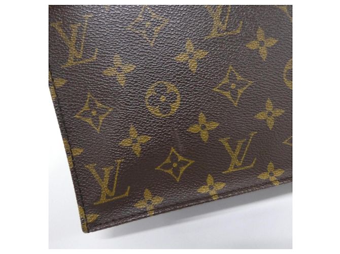 Borsa Louis Vuitton Monogram Sac Plat Marrone - vista 4
