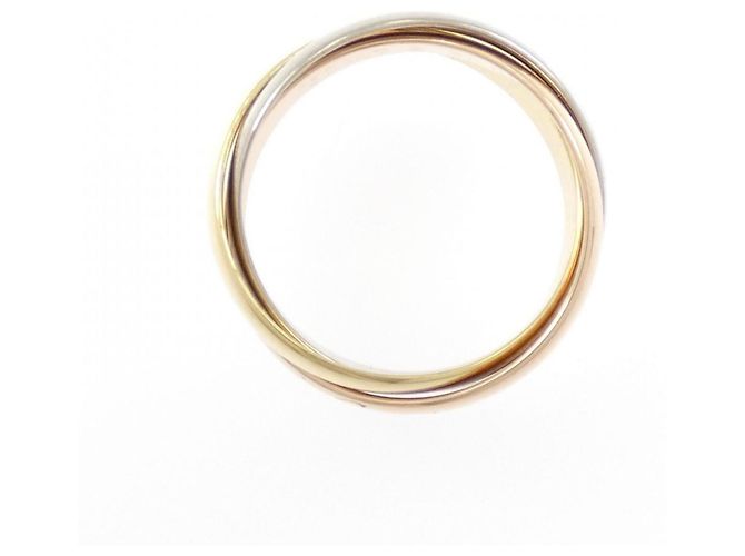 Anello Cartier Trinity in oro rosa bianco e giallo 18K - vista 2