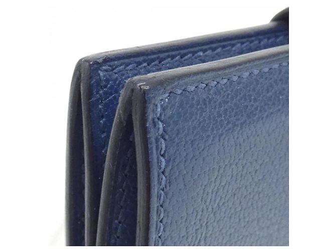 Hermès Tarjetero Hermes Bearn Deep Blue Azul oscuro - vista 3