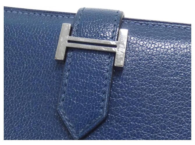 Hermès Tarjetero Hermes Bearn Deep Blue Azul oscuro - vista 5
