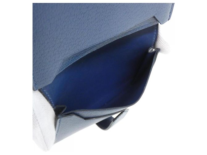 Hermès Tarjetero Hermes Bearn Deep Blue Azul oscuro - vista 7