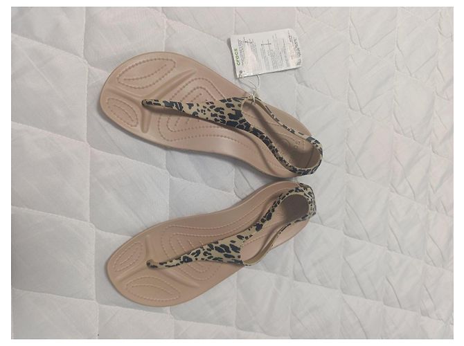 Autre Marque Infradito Crocs stampa leopardata Beige Stampa leopardo - vista 12