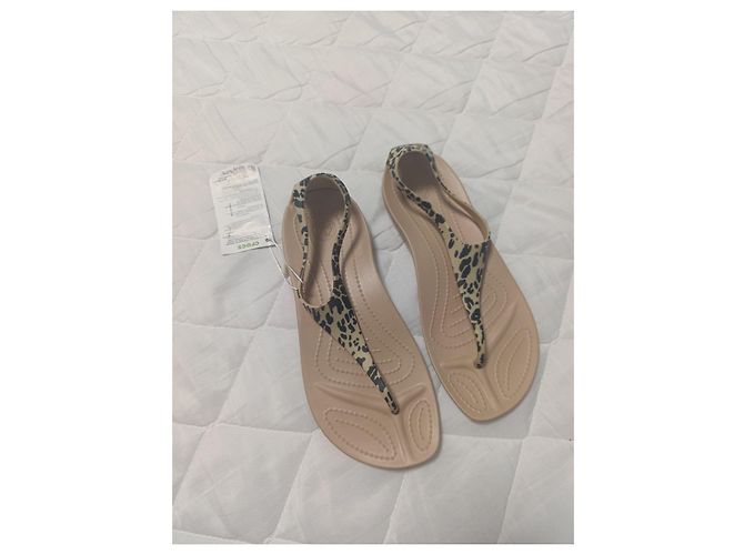 Autre Marque Infradito Crocs stampa leopardata Beige Stampa leopardo - vista 8