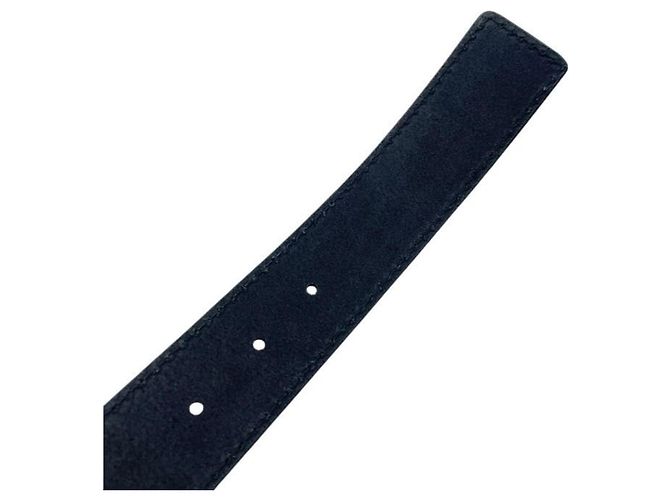 Cintura Gucci in pelle nera con placca stemma Nero - vista 5