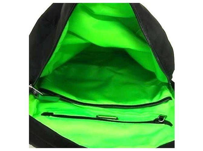 Zaino Prada Tessuto 2VZ021 Nero Verde - vista 5
