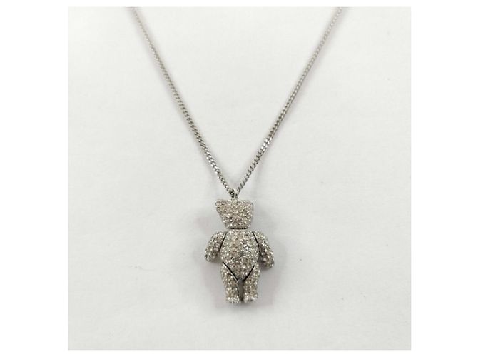 Collana Christian Dior con motivo orso argentato Argento - vista 2
