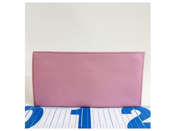 Hermès Pouch con zip HERMES in pelle Chevre rosa - vista 2