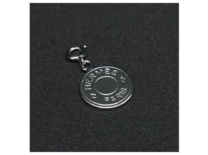 Hermès Charm pendente in metallo argentato HERMES - vista 2