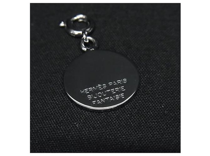 Hermès Charm pendente in metallo argentato HERMES - vista 4