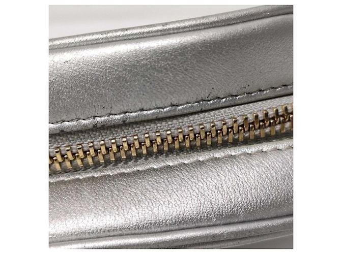 Céline Celine Schultertasche aus silbernem Leder - Ansicht 7
