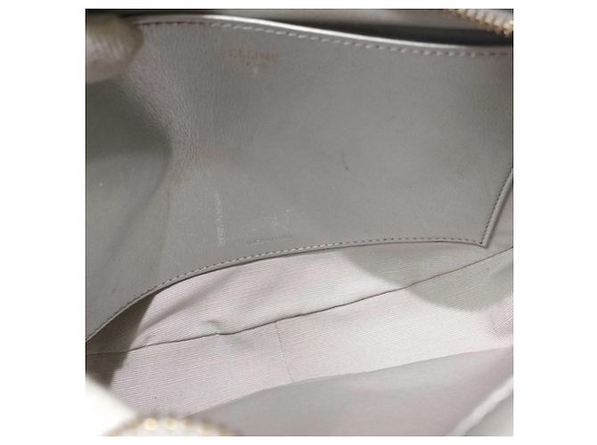 Céline Celine Schultertasche aus silbernem Leder - Ansicht 8