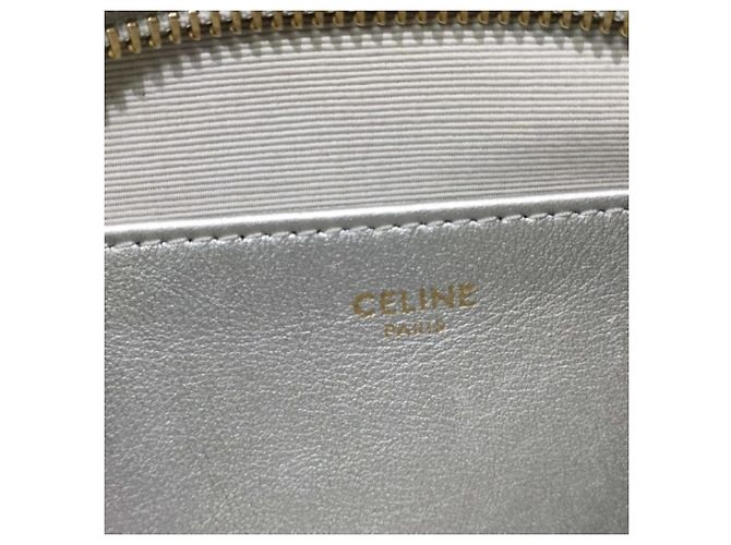 Céline Celine Schultertasche aus silbernem Leder - Ansicht 9