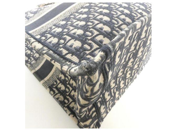 Christian Dior Oblique Book Tote Large Blu - vista 3